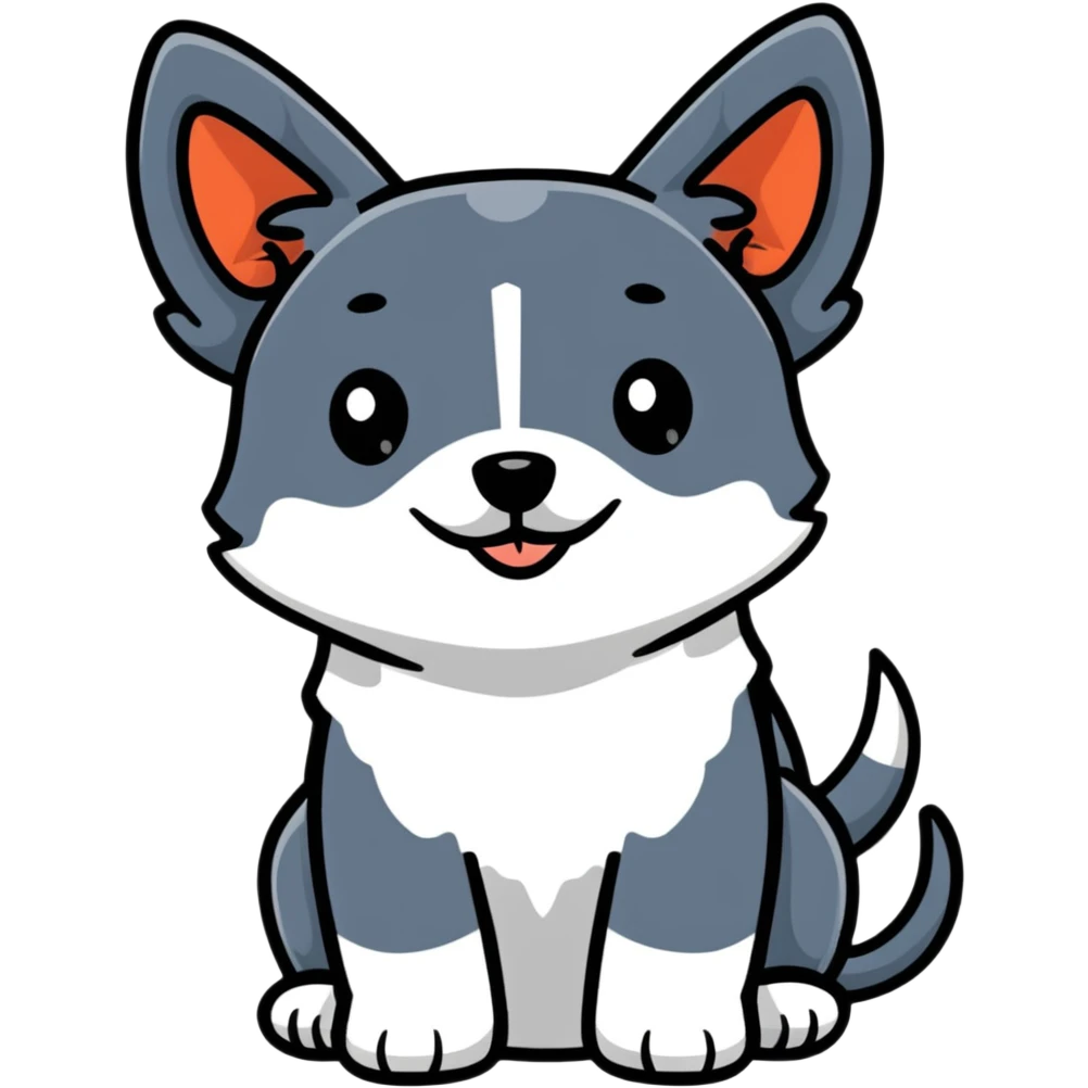 a cute dog emoji