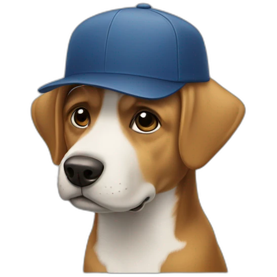 Weinberg dog with a cap emoji