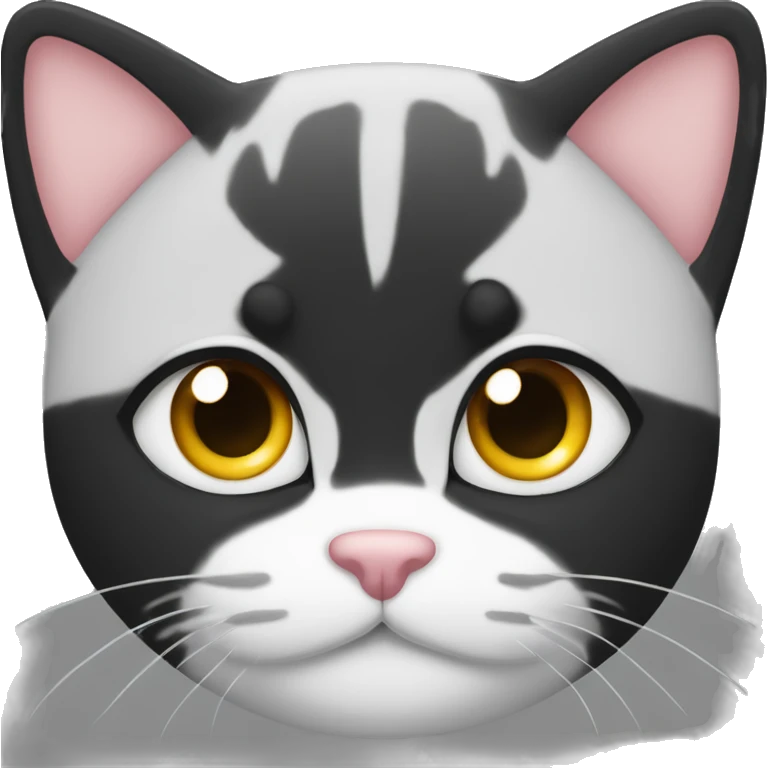 Schwarz weiße Katze  emoji