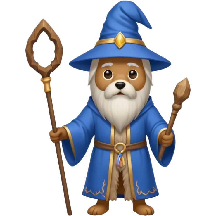 Dog wizard emoji
