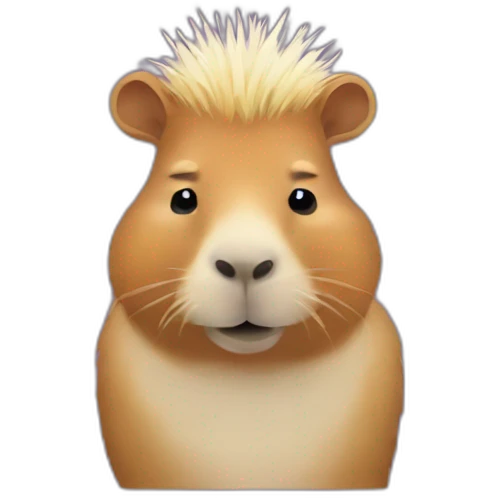 Capybara with clown hair  emoji
