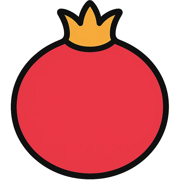 colored pomegranate icon emoji