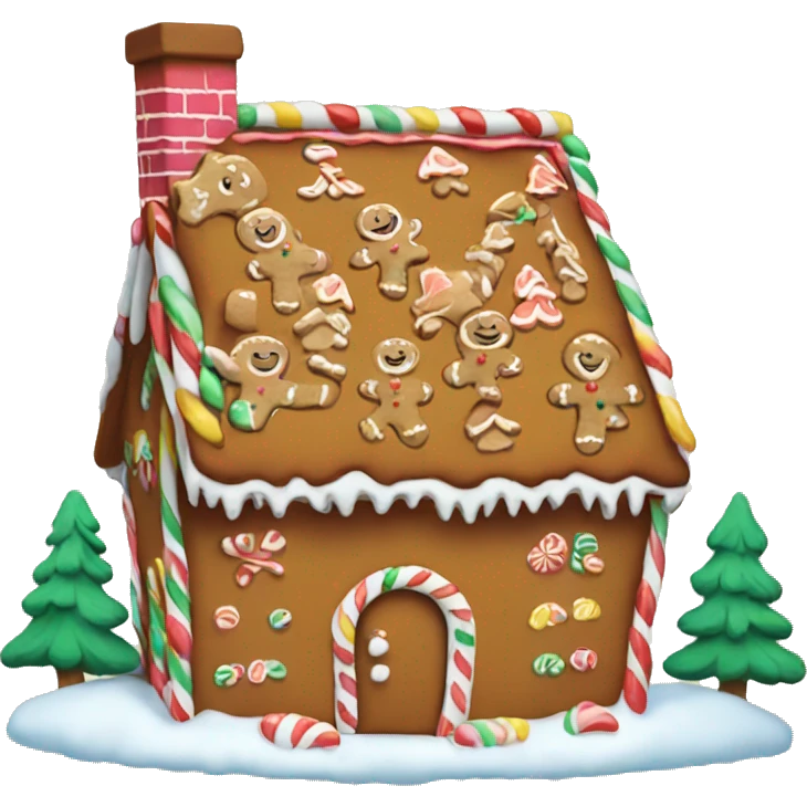 Gingerbread house emoji