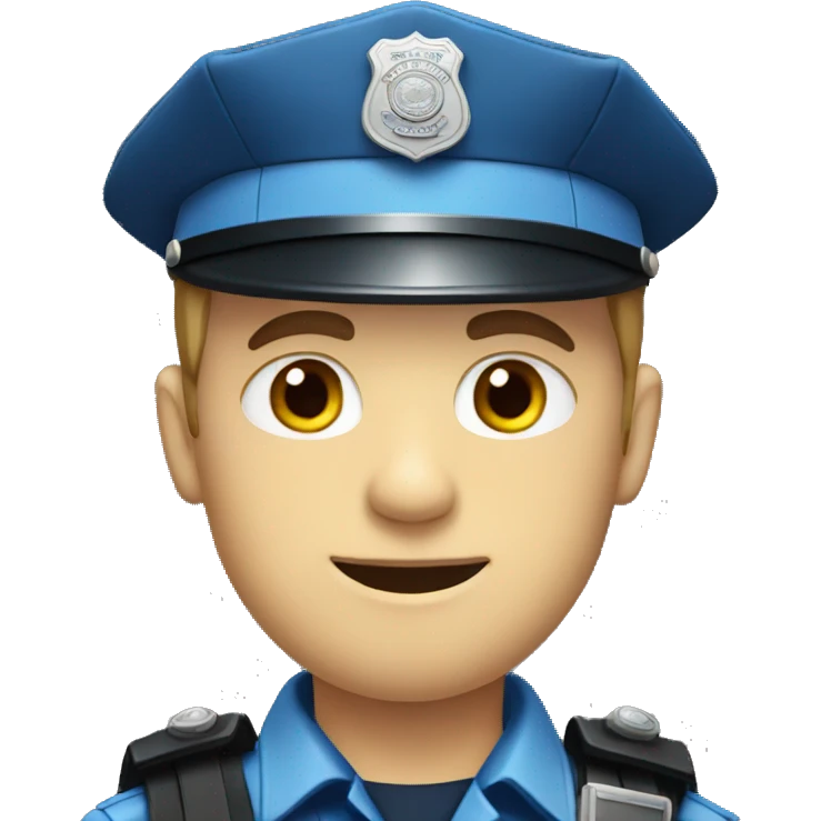 Policeman with blue eyes  emoji