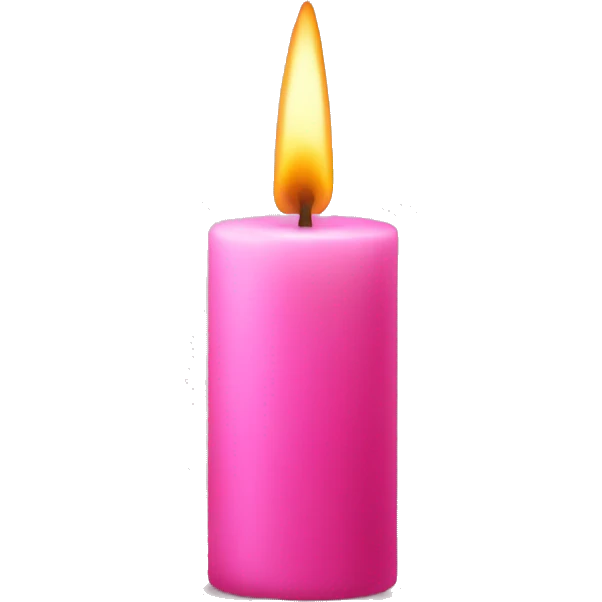 Pink candle emoji