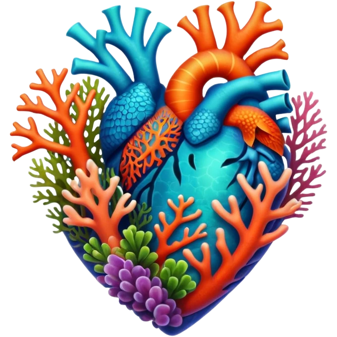 coral reef-themed heart emoji