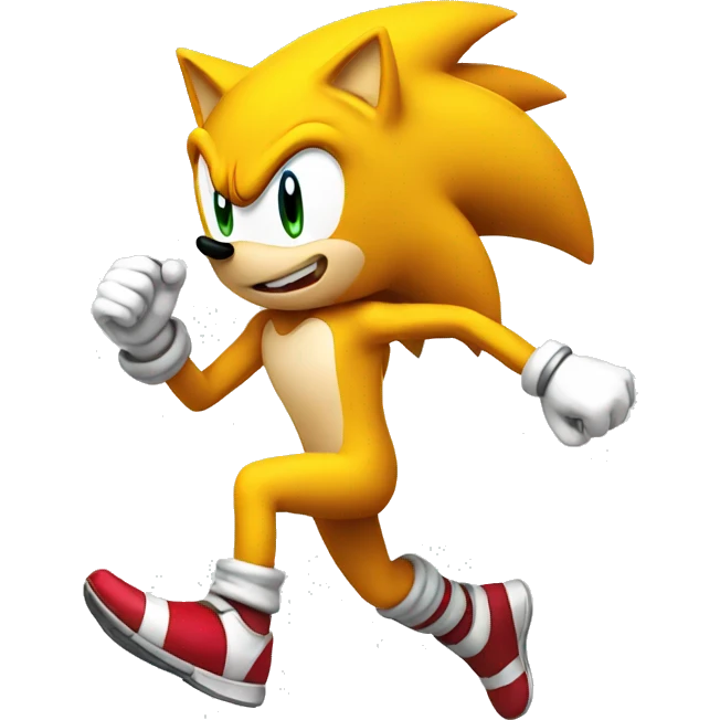 Sonic running emoji