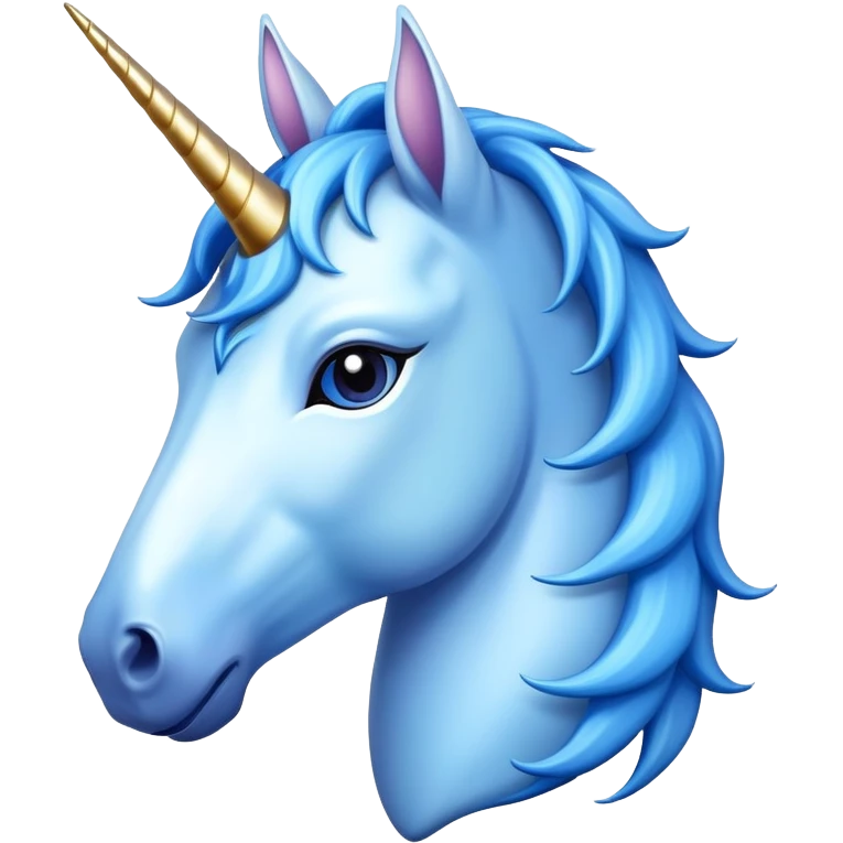 Blue unicorn emoji