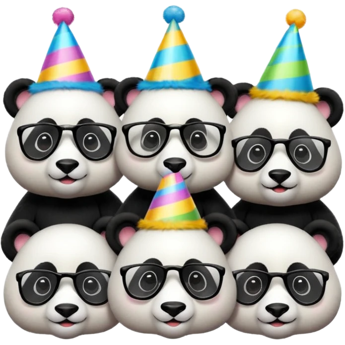 pands with party hats and opticals emoji