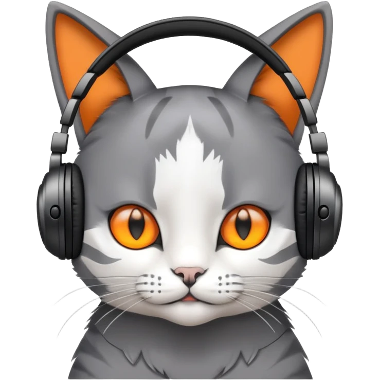 Cat in headphones emoji