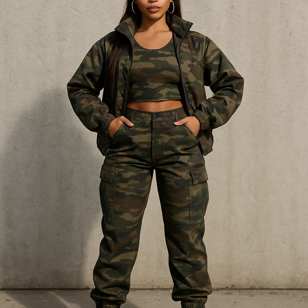 realistic full body camo baddie emoji