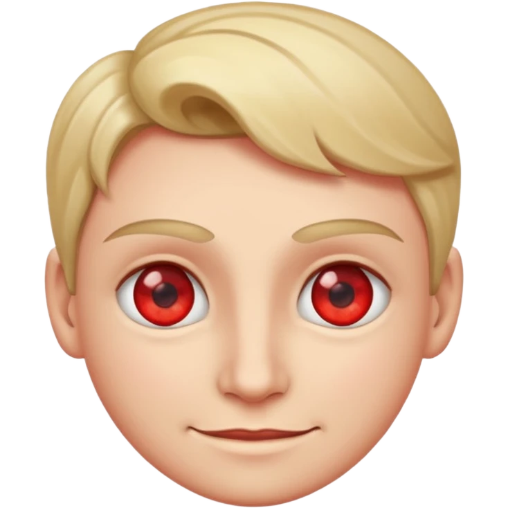 Smirking face with red eyes emoji