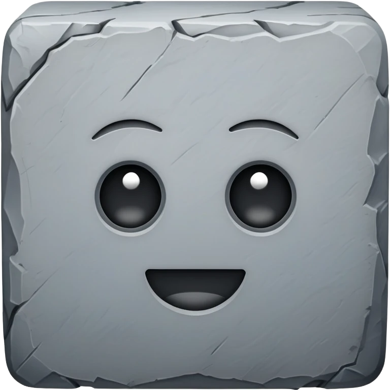 minecraft stone block emoji