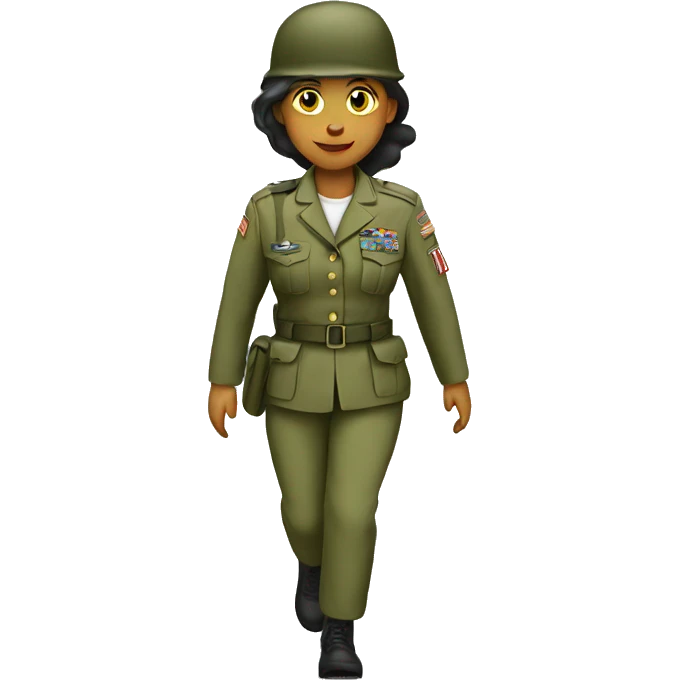 army woman walking emoji