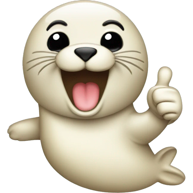 seal thumbs up approval stamp emoji