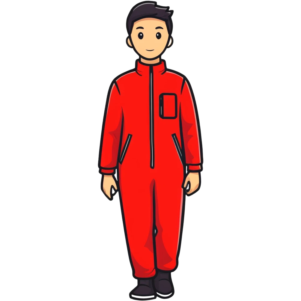 red jumpsuit from Money Heist emoji