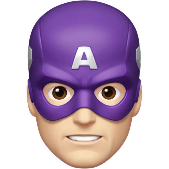 captain america marvel superhero with iconic purple mask headshot emoji