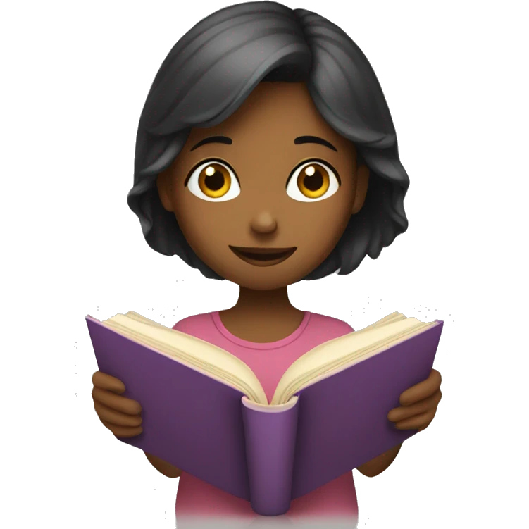 Girl reading a book emoji