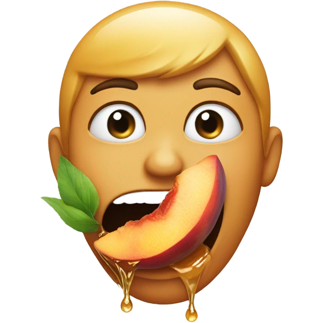 Eat peach emoji