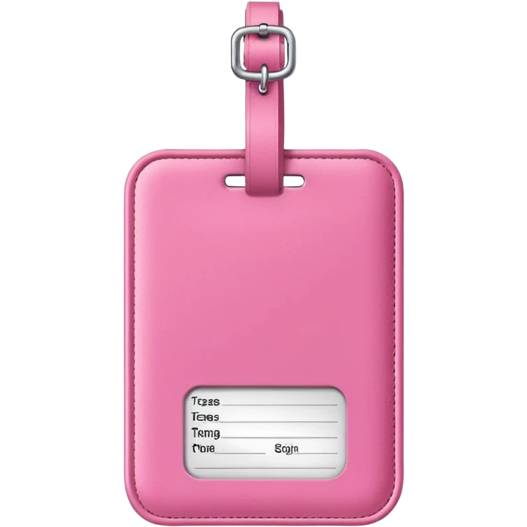 pink luggage tag emoji