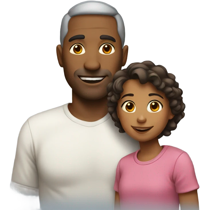 A father with his daughter  emoji