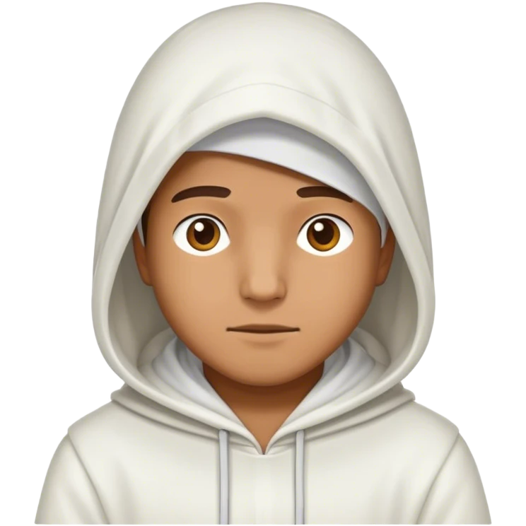 Patrick wearing a white hood emoji