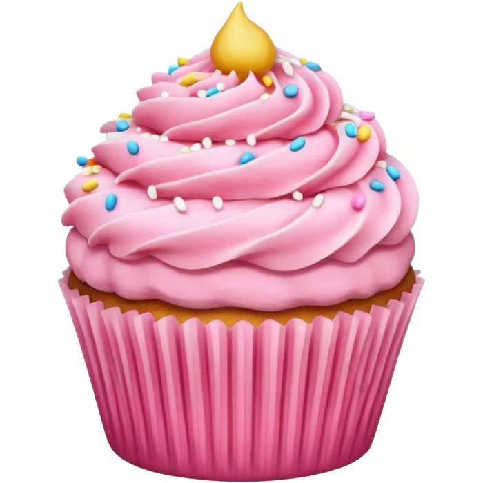 Cupcake with pink icing emoji