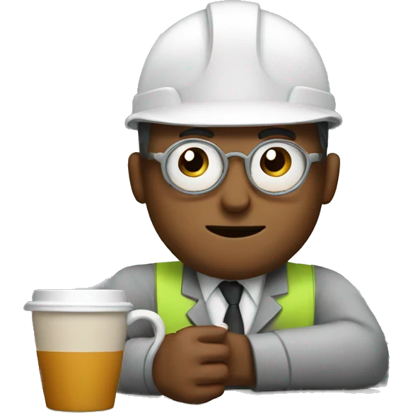 engineer drinking morning coffe emoji