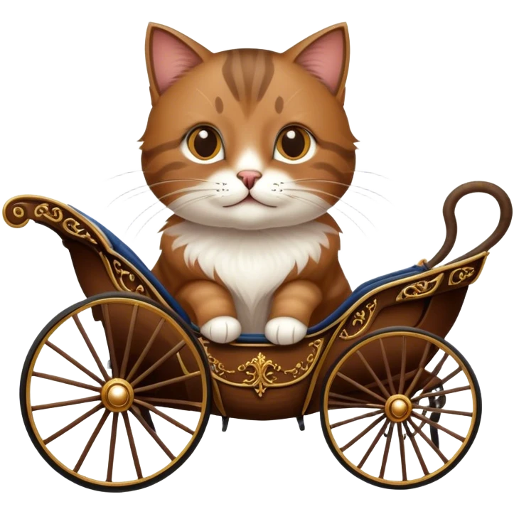 карета с запряженным котом emoji