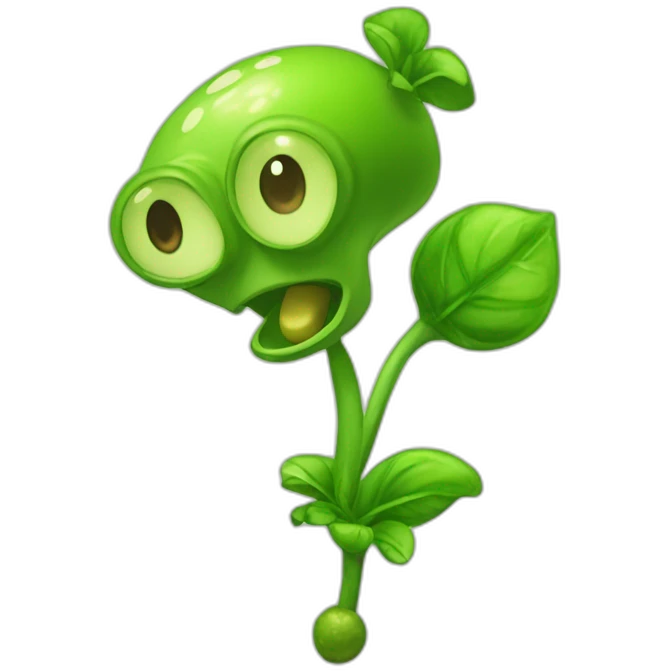 Peashooter from Plants vs Zombies emoji
