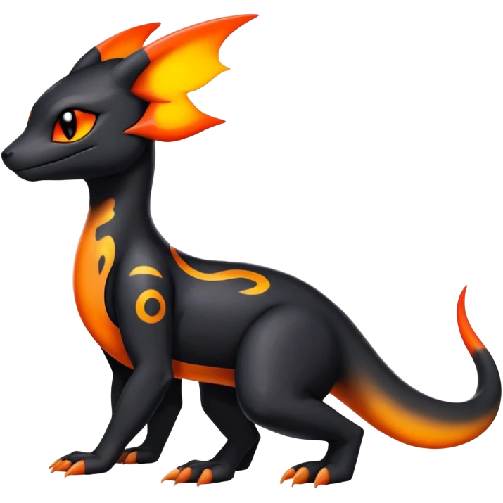 Salandit-Umbreon-Charmeleon-Fakémon-hybrid-creature (full body)  emoji