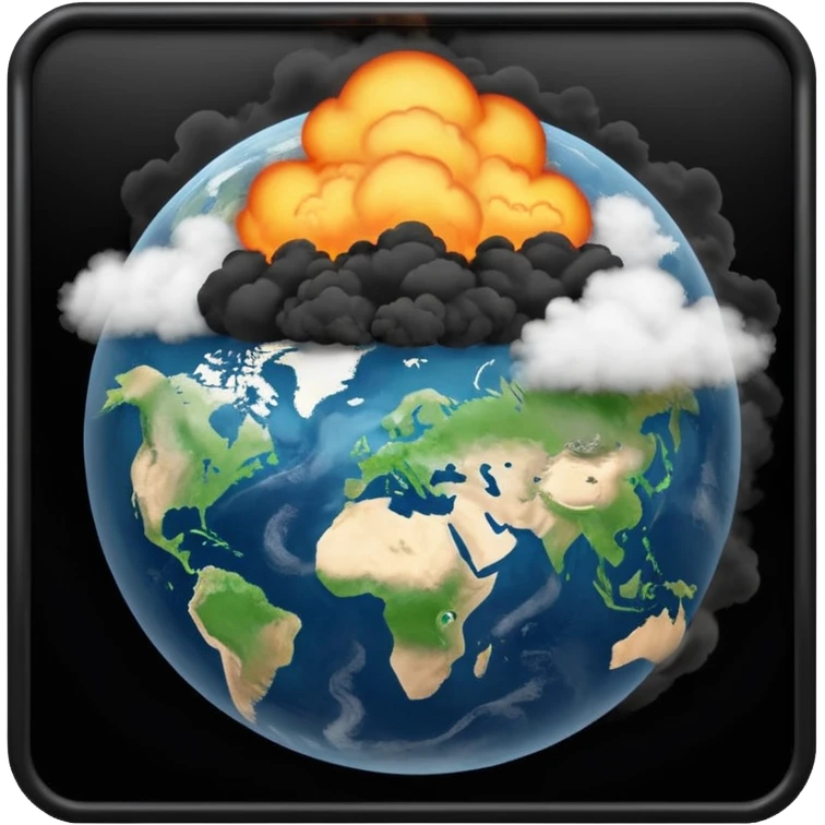 Pollution on earth and earth surface should seen more polluted  the view should be from outer space and black smoke in there  emoji