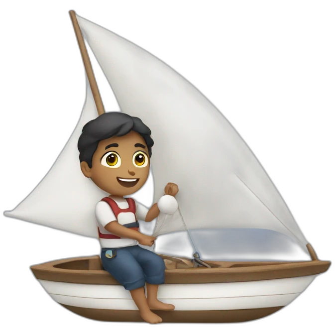 Boy sailing emoji