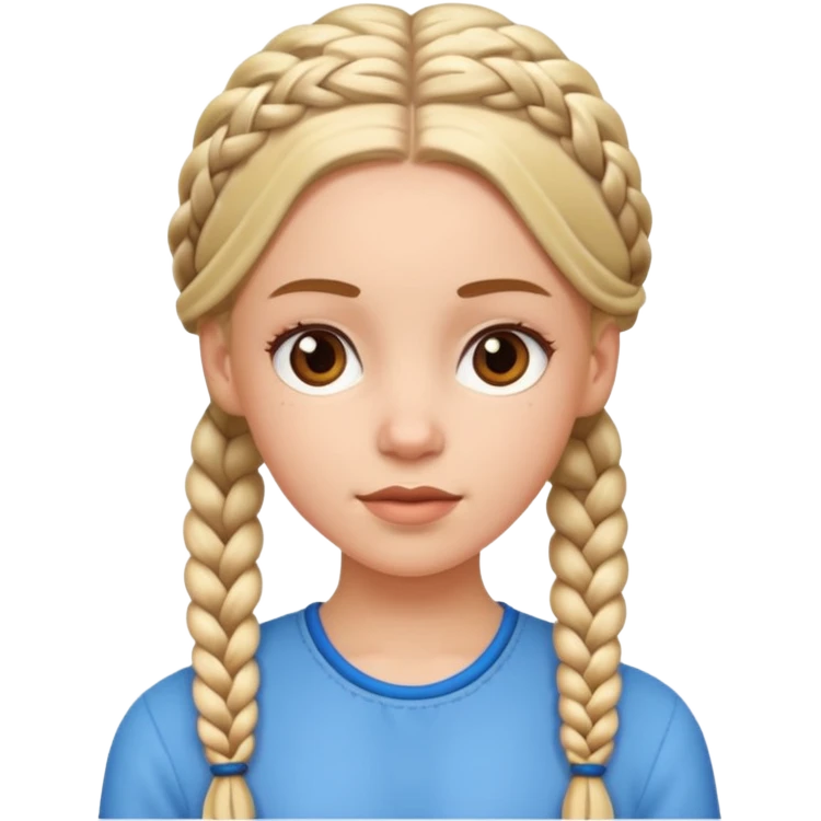 white girl braids emoji