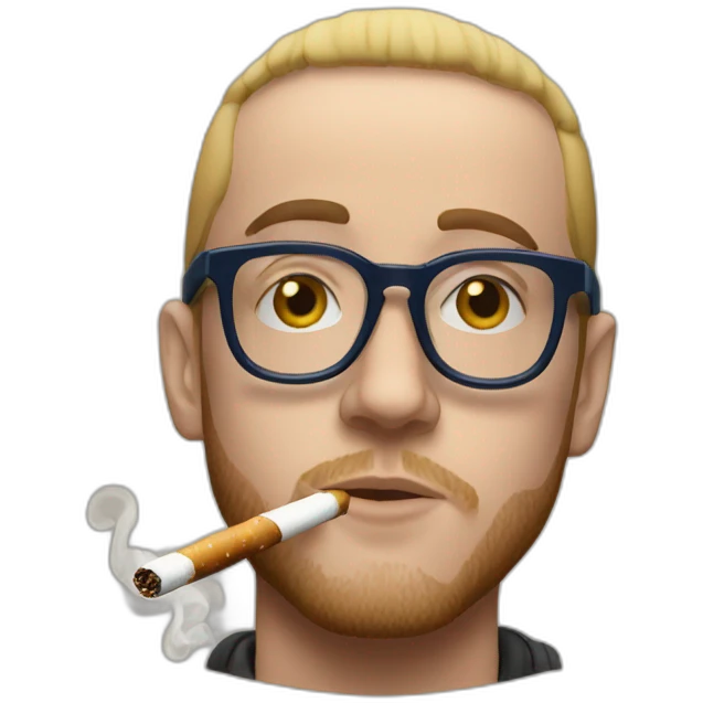 Mac miller smoking with glasses emoji