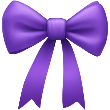 Purple bow emoji