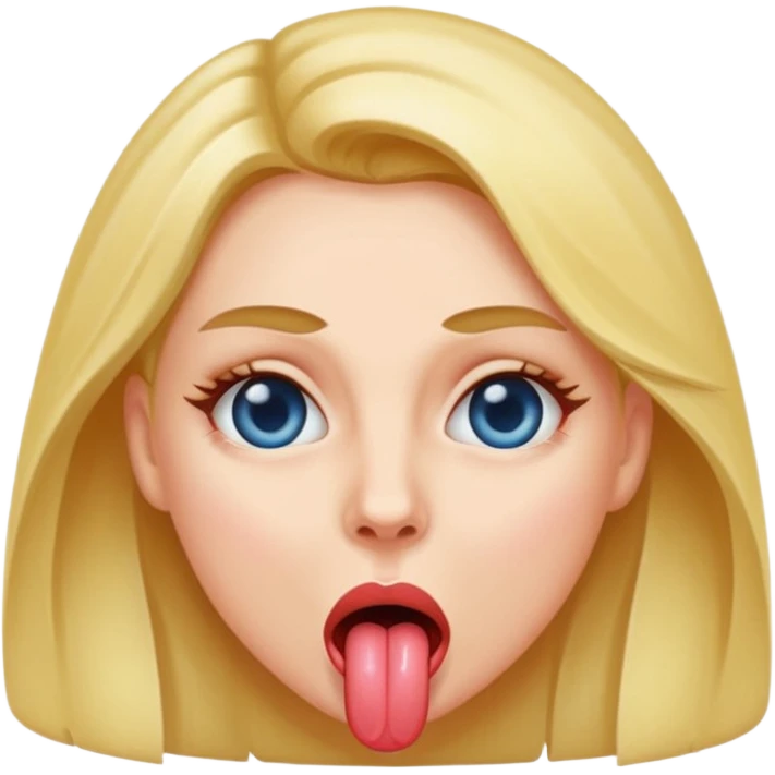 Woman sticking out her tongue with her eyes wide open. emoji