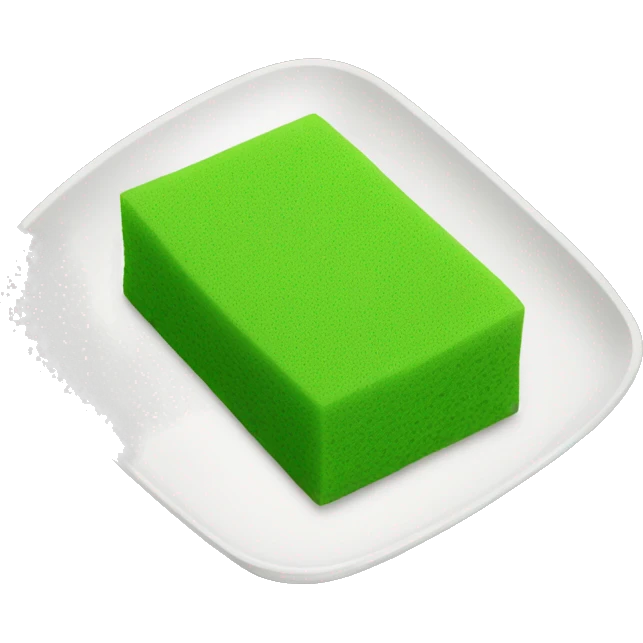 green flat square dish sponge emoji