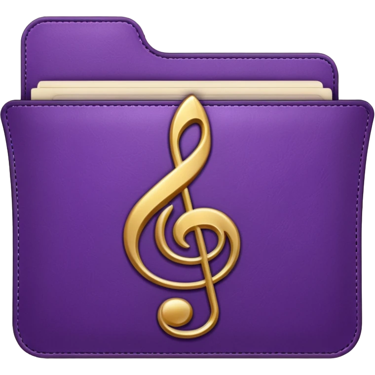 purple music folder emoji