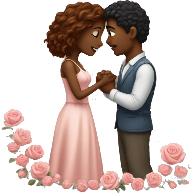 romantic moment between lovers emoji
