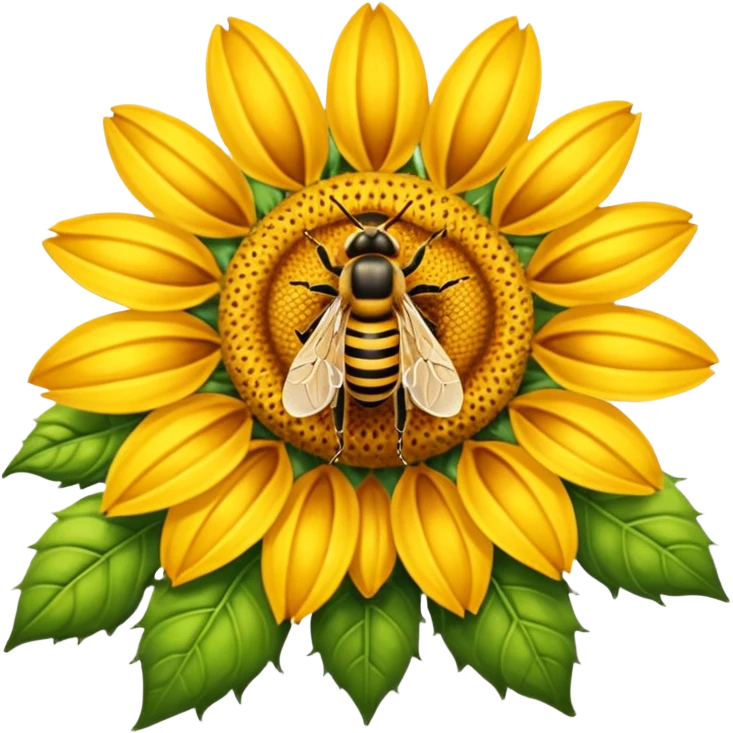  girasol y una aveja emoji