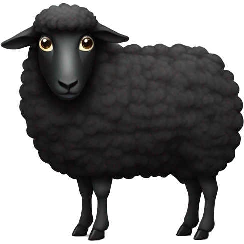 black sheep with body emoji