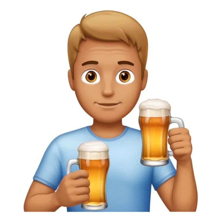 man and beer emoji