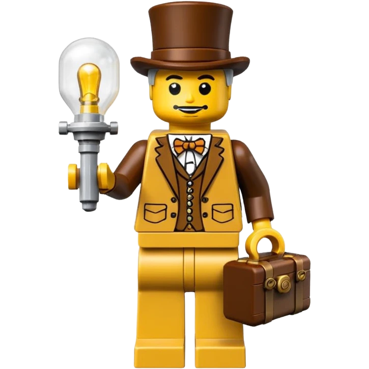 Steampunk Inventor yellow lego toy emoji