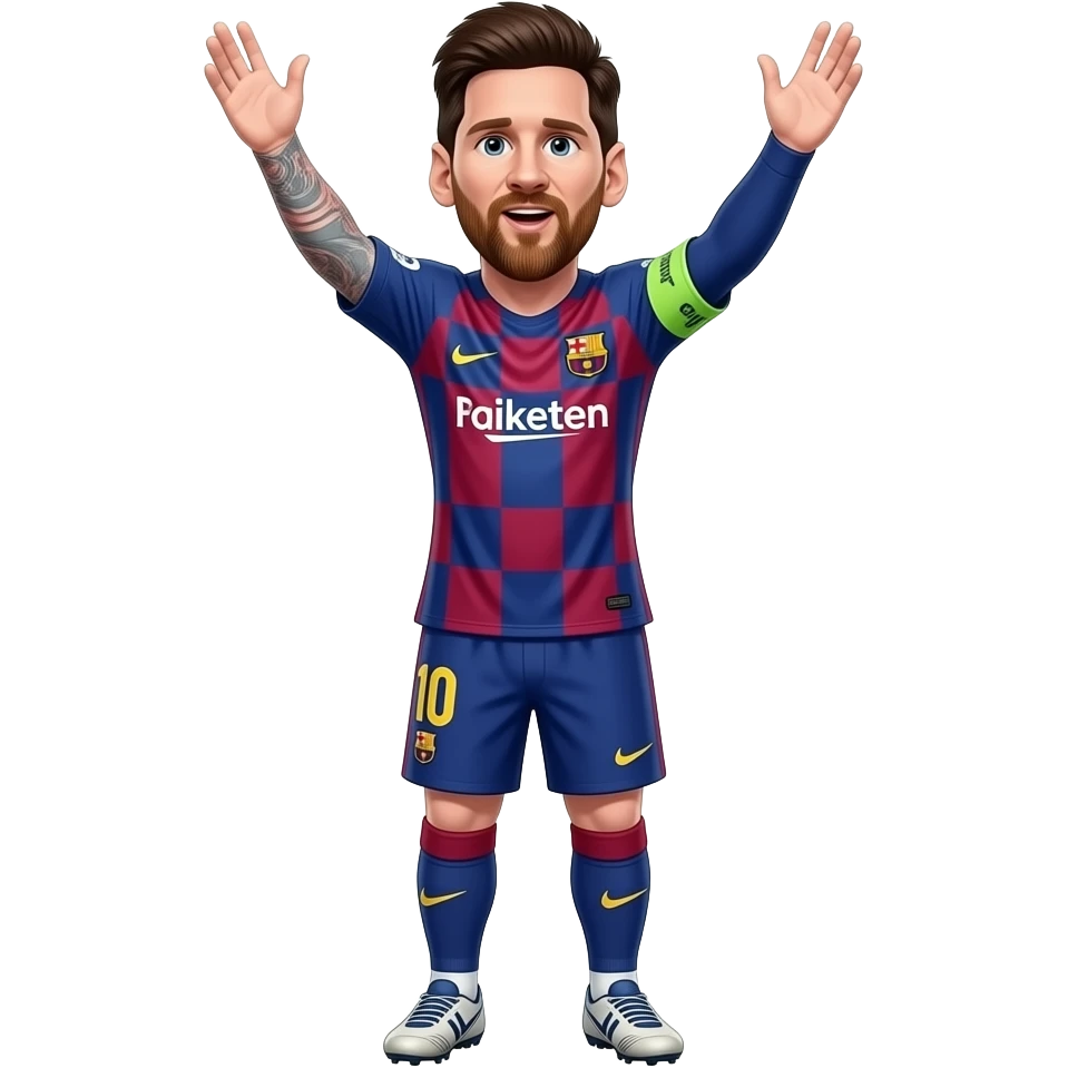 Messi getting booed at his soccer game emoji