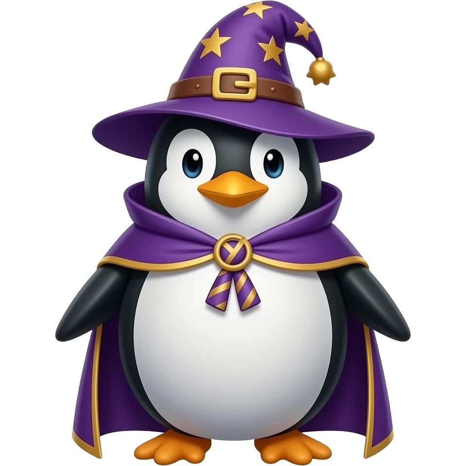 Penguin Wizard emoji