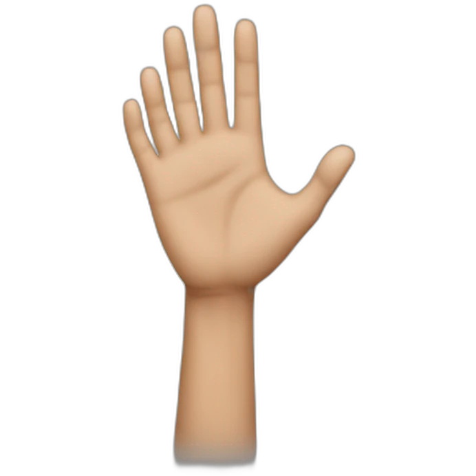 Man with open hand in front of him emoji