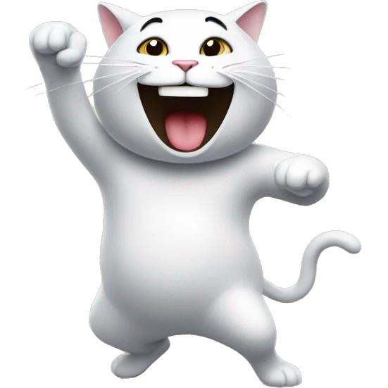Gros chat qui danse emoji