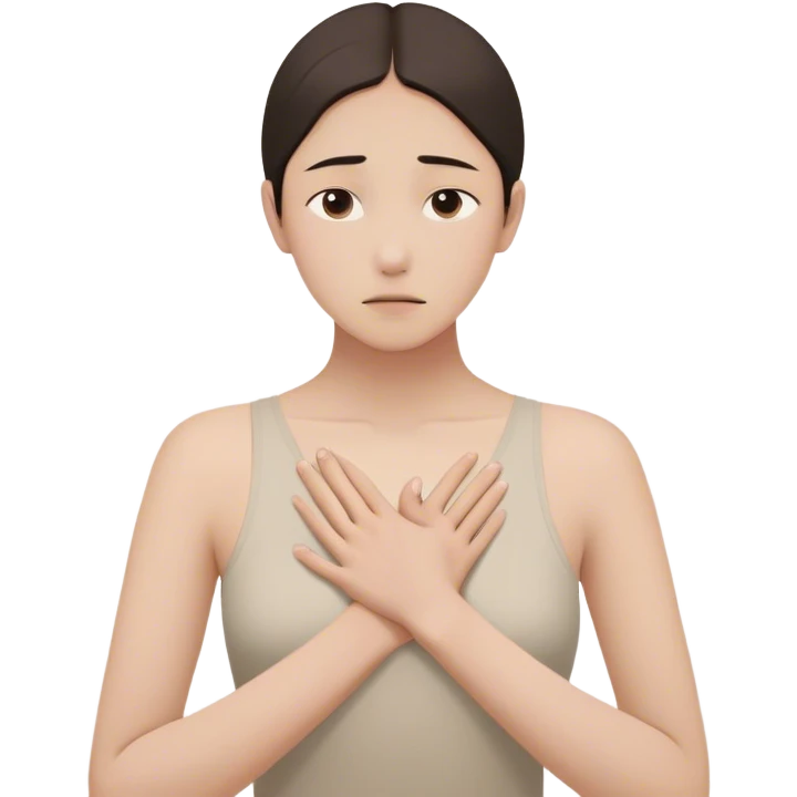 A person stands still, hand on their chest, hesitating between a floating “Yes” and “No.” Their face shows discomfort, but they don’t rush to choose. Nearby, someone looks disappointed but calm. The scene captures **pausing, tolerating discomfort, and making space for others' feelings.** 🚦😣 emoji