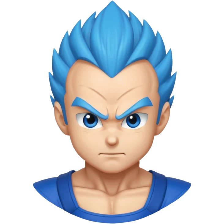 Vegeta super sayan azul con los ojos de enamorado emoji